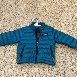 Baby Patagonia down sweater, size 6-12m, blue